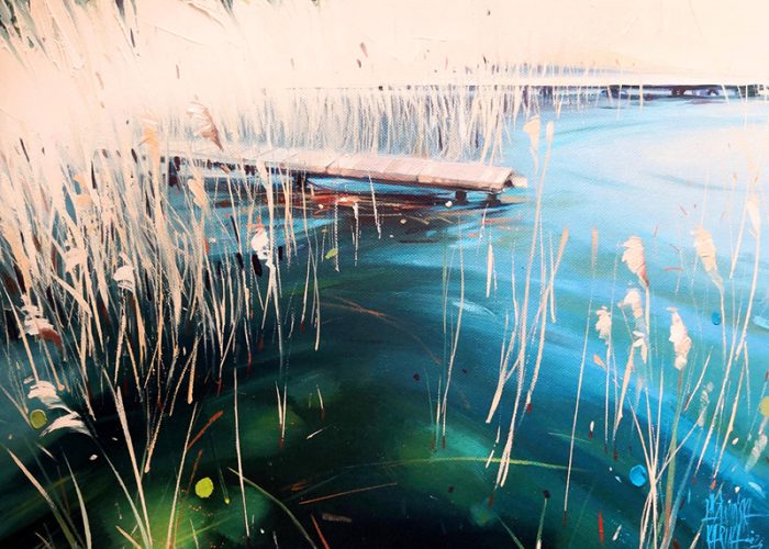 "Kolejny pomost”/ Kolekcja: Wilaneska/ olej na płótnie/ format: 30x40 cm/ rok: 2023