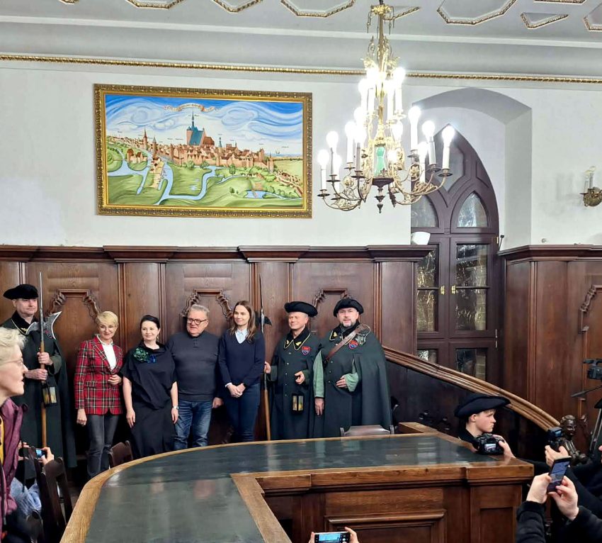 Inauguracja obrazu Panorama Kołobrzegu z 1614 r w kołobrzeskim Ratuszu