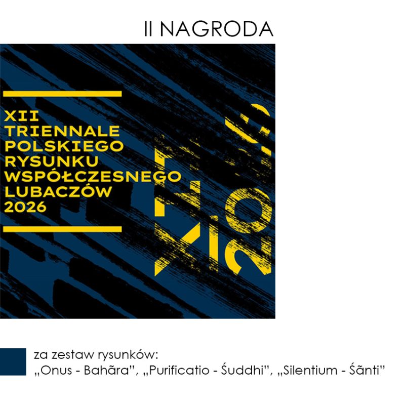 Plakat XII Triennale Polskiego Rysunku Współczesnego Lubaczów 2026