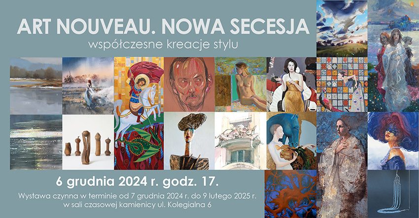 Grafika przedstawiająca zaproszenie na wystawę.